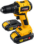 Дрель-шуруповерт CDB-200-2 в кейсе STEHER 20В, 2АКБ (24ч) ВИА