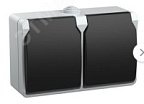 Розетка наружная 2-ая с заземлением с крышкой ФОРС IP54 IEK Розетка наружная 2-ая с заземлением с крышкой ФОРС IP54 IEK